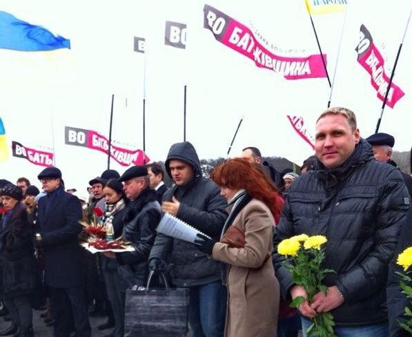 Один из основателей ЦЗМ украинский депутат Валерий Макаренко на Майдане-2013. Фото из социал